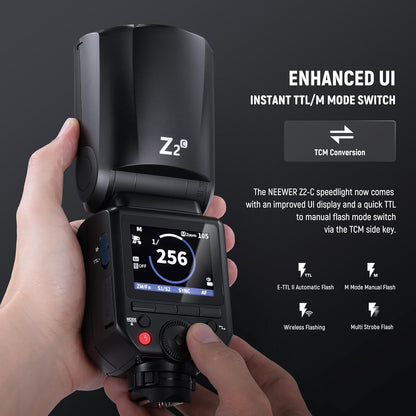 Neewer Z2-C 2.4G TTL Round Head Flash for Canon