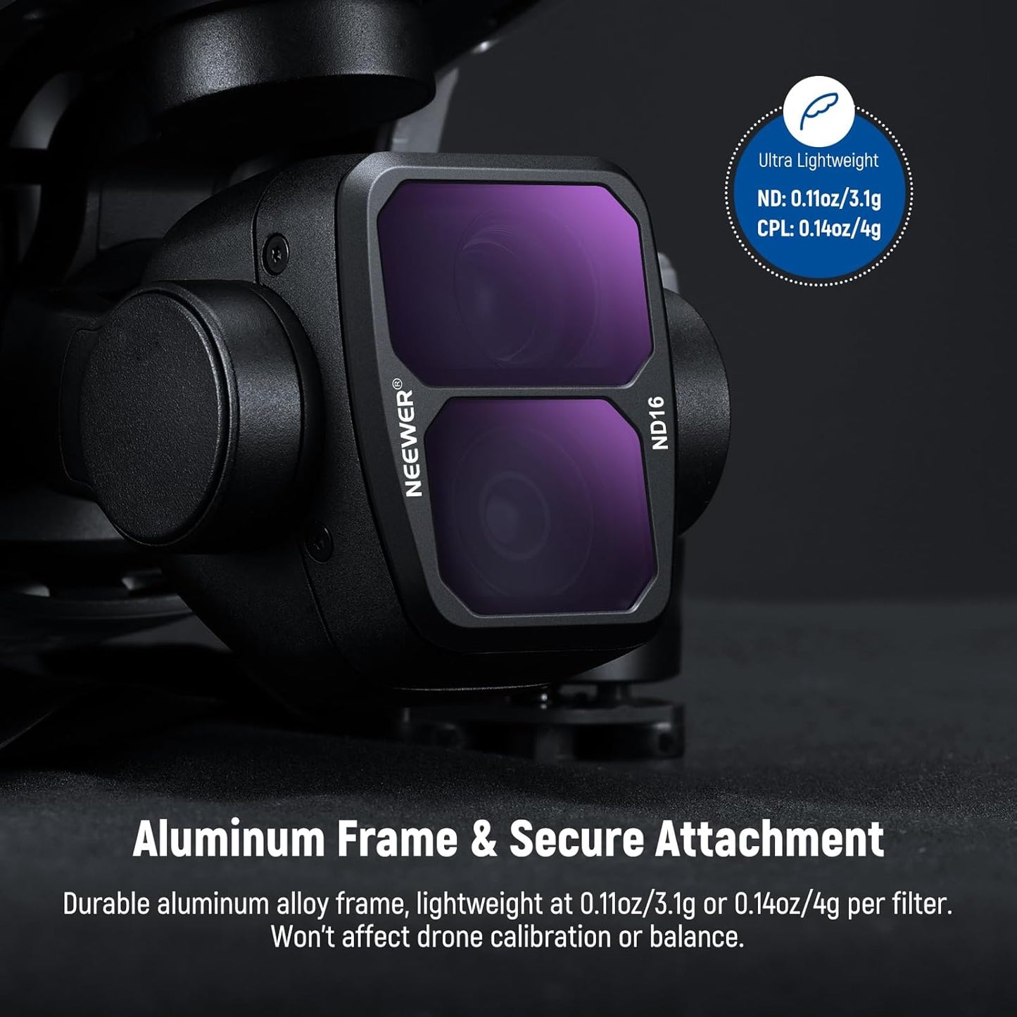 Neewer FL-A25: ND CPL UV Filter Set for DJI Air 3 (6 Pack)