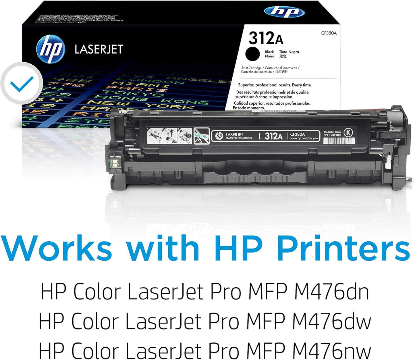HP CF380A 312A Black Toner Cartridge for LaserJet Pro MFP M476