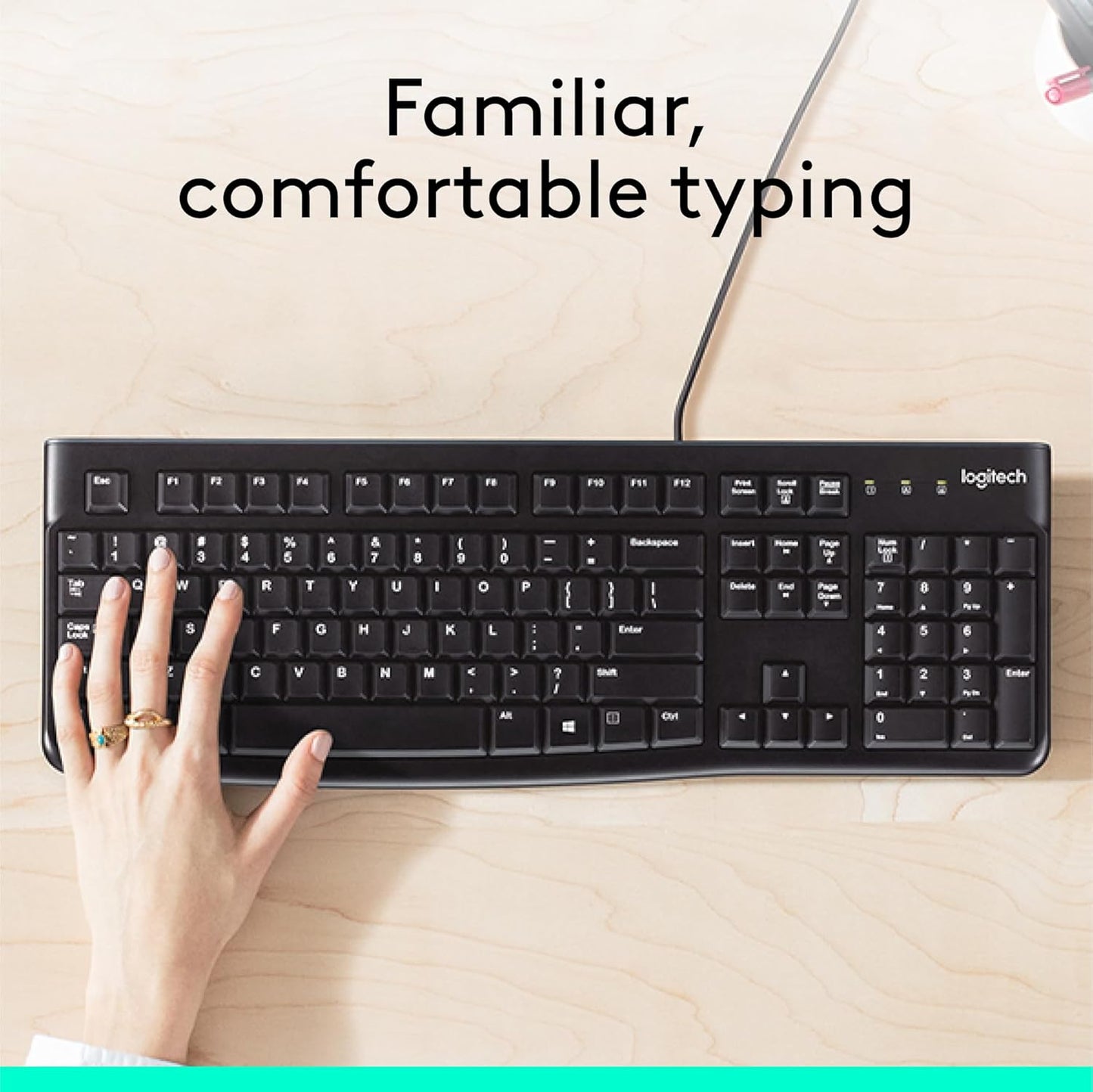 Logitech 920-002478 K120 Wired Keyboard - Black