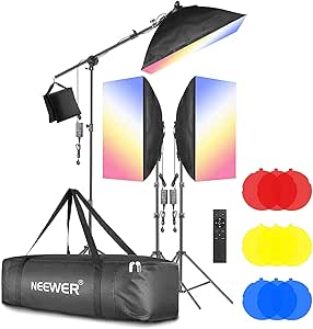 Neewer 10097240 3-Pack LED Softbox Lighting Kit — main product image