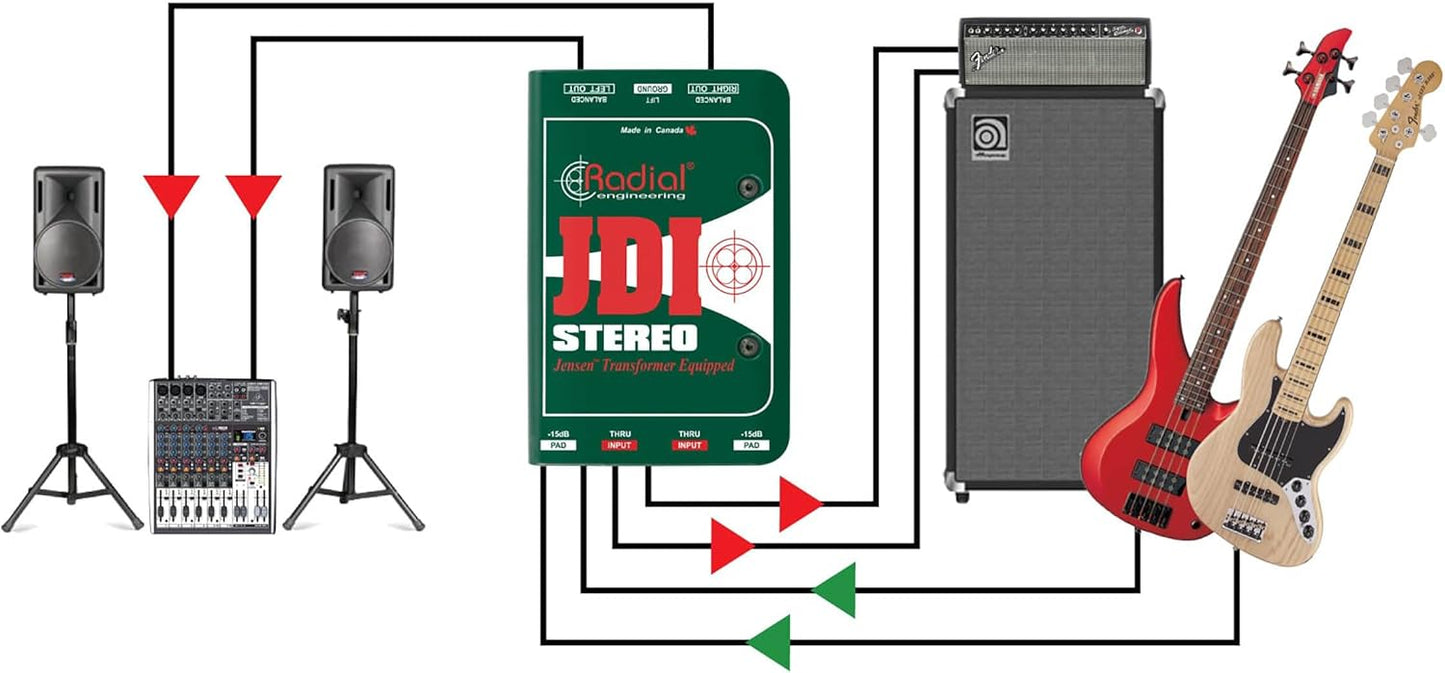 Radial Engineering JDI STEREO Premium Passive DI Box