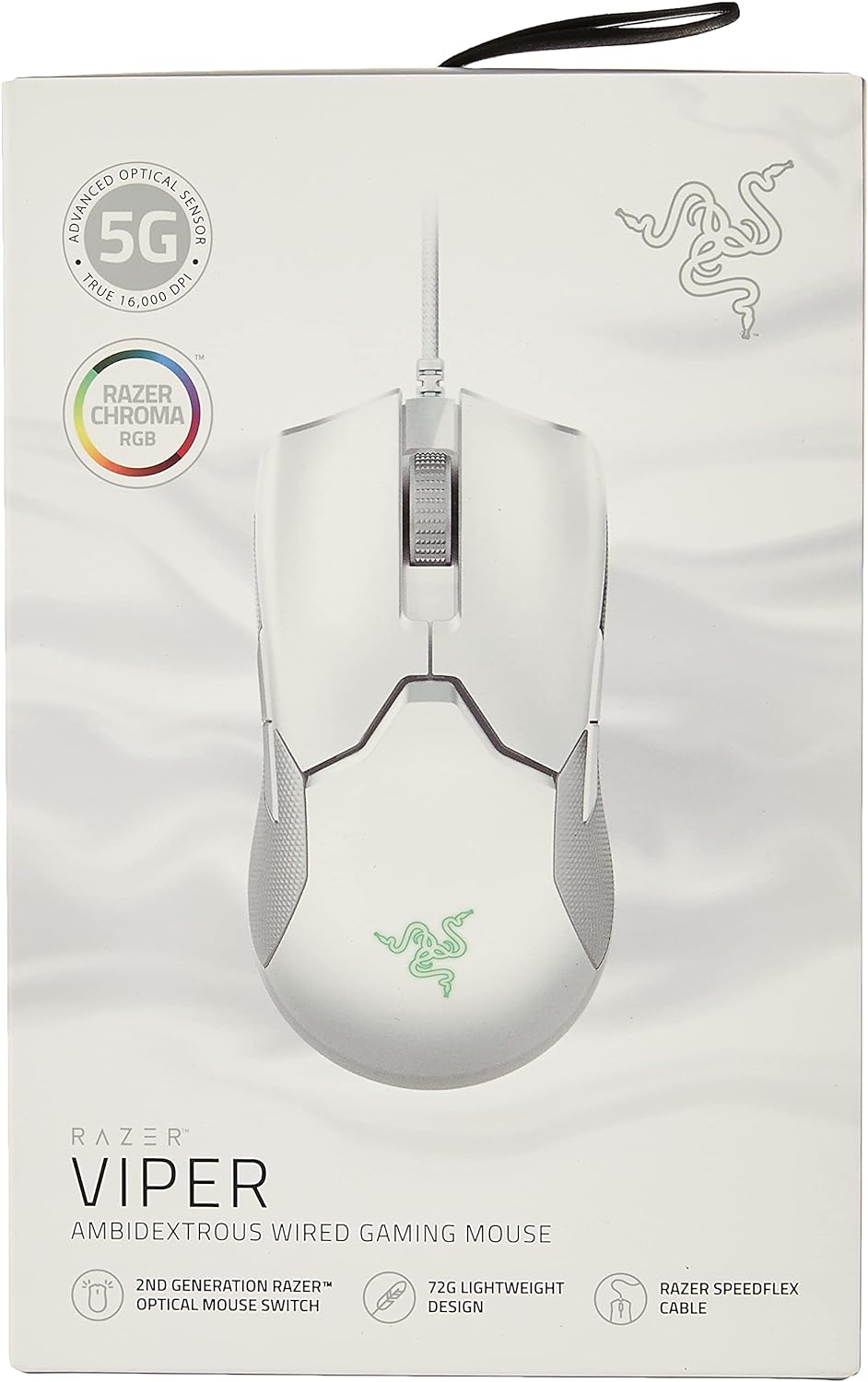 Razer RZ01-02550700 Viper Ultralight Gaming Mouse - Mercury White