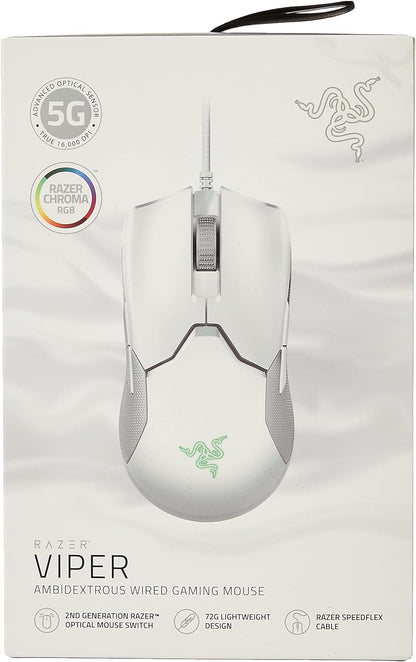 Razer RZ01-02550700 Viper Ultralight Gaming Mouse - Mercury White
