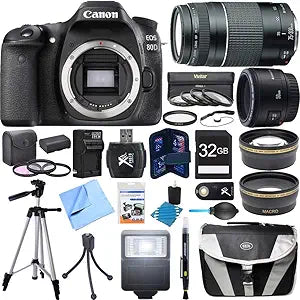 Canon 1263C004 EOS 80D Camera Lens Bundle