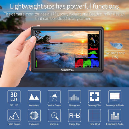 FEELWORLD FW568 V3 6" 4K HDMI Camera Field Monitor