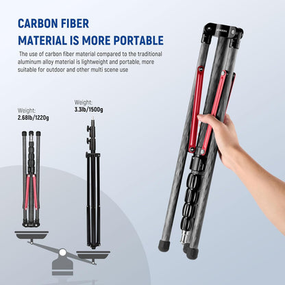 Neewer 10102295 Carbon Fiber Light Stand 98.4"/250cm