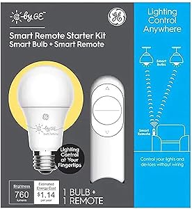 GE 93124020 C Starter Kit Remote Dimmable Smart Bulb