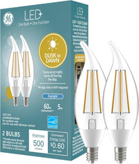 GE 93121491 LED+ Dusk to Dawn CA11 Bulbs 2-Pack