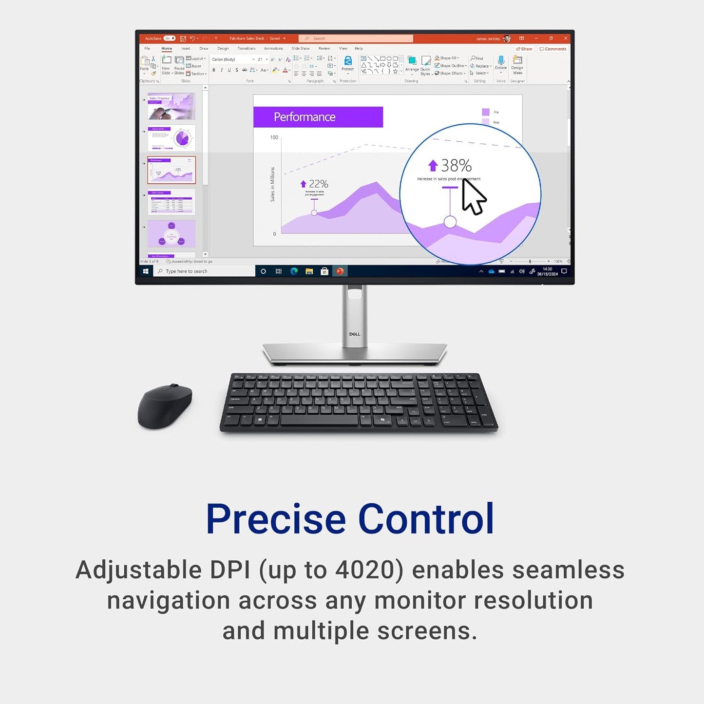 Dell KM5221W Pro Wireless Keyboard and Mouse Combo