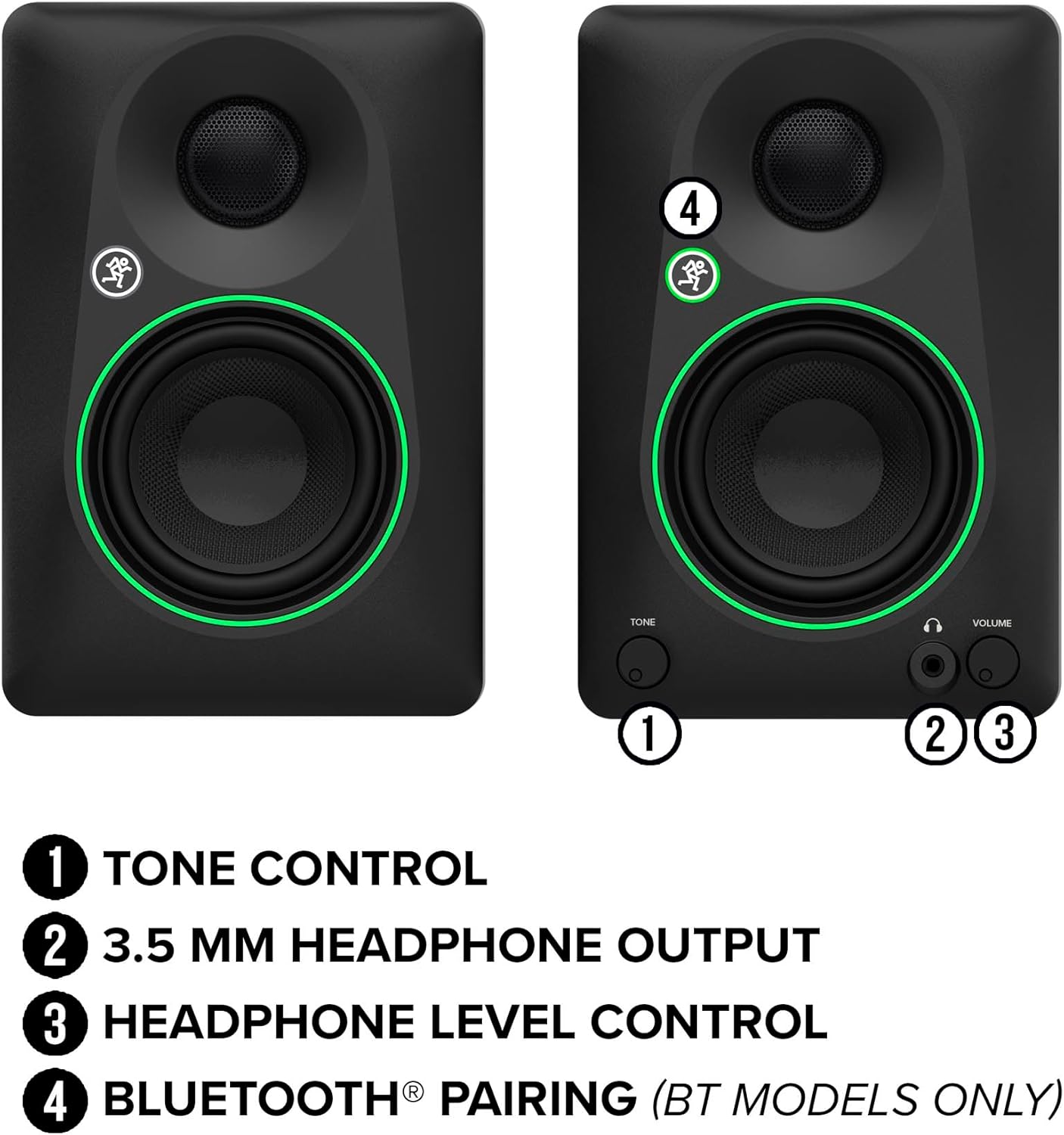 Mackie 2056259-00 CR3.5 3.5-Inch Powered Studio Monitors - Pair