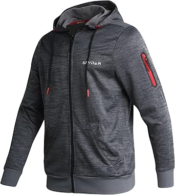 Spyder Active Performance Tech Fleece Zip Hoodie Sweatshirt