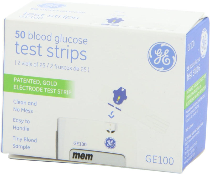 GE GE100 Blood Glucose Test Strips 200 Count — main product image