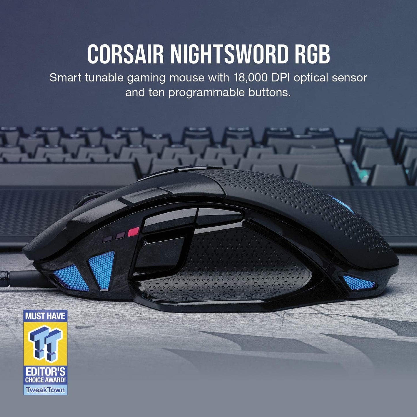 Corsair CH-9306011-NA NIGHTSWORD RGB Gaming Mouse