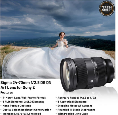 Sigma SIG578965-KIT3 24-70mm f/2.8 DG DN Sony E Lens Bundle
