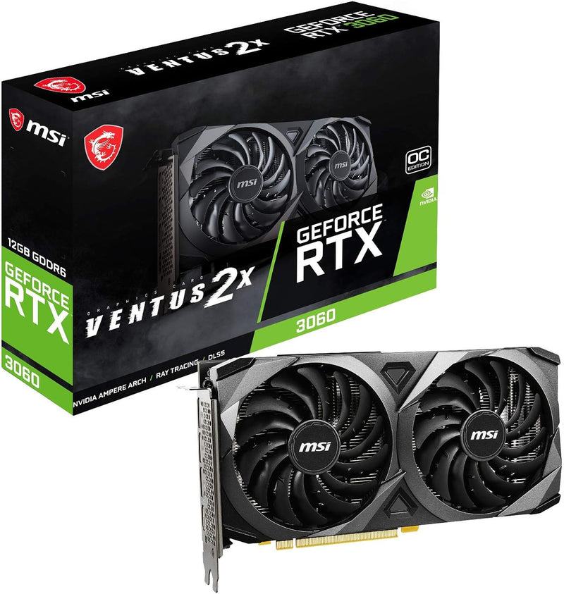 MSI GeForce RTX 3060 VENTUS 2X 12G OC Graphics Card — main product image