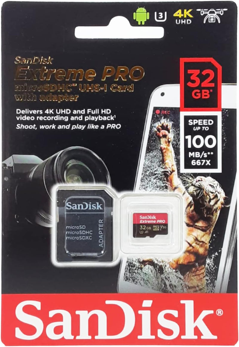 SanDisk SDSQXCG-032G Extreme Pro 32GB MicroSD Card — main product image