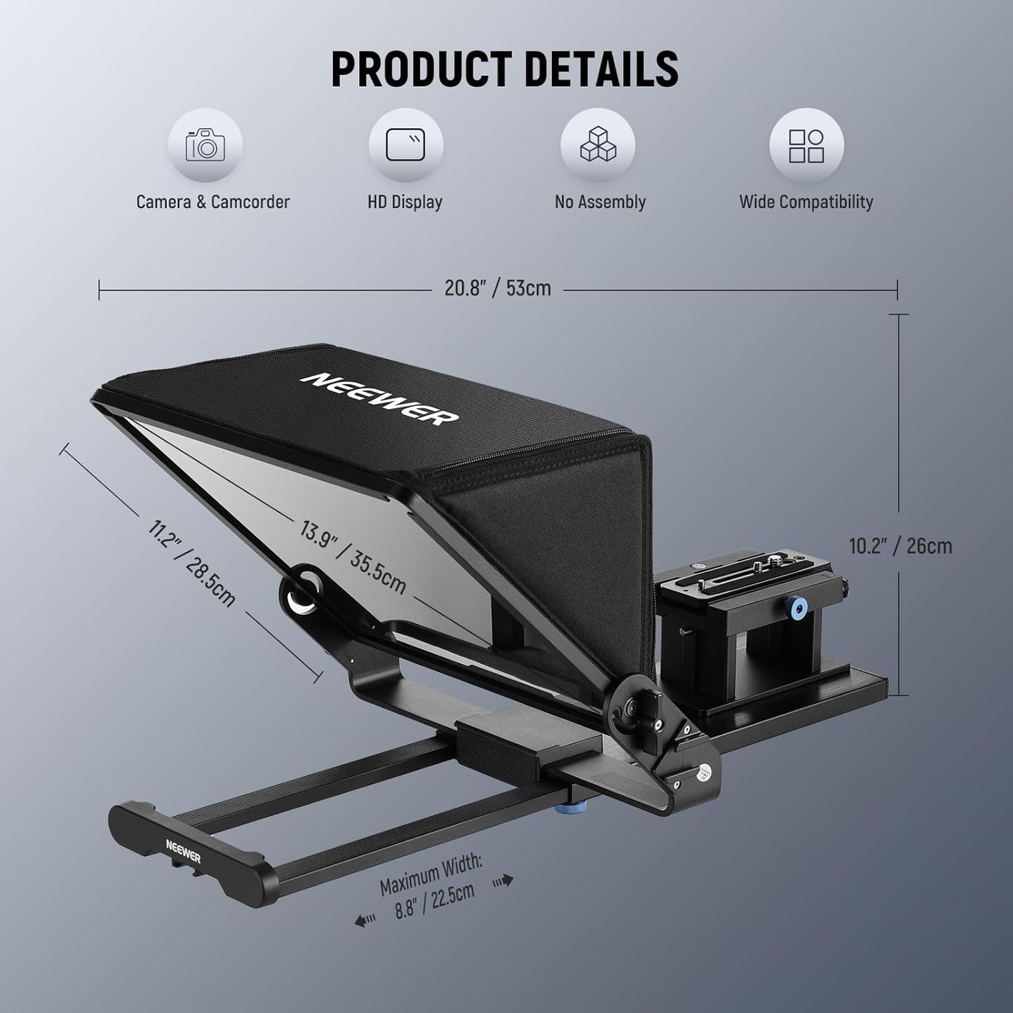 Neewer X14 III Teleprompter with Remote & App Control