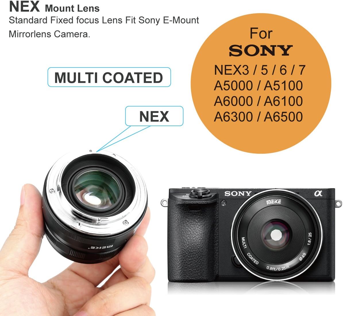 Meike 25mm F1.8 APS-C Manual Focus Lens Sony E-Mount