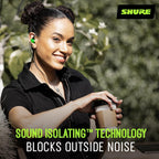 Shure SE215SPE-GN Green Sound Isolating Earphones