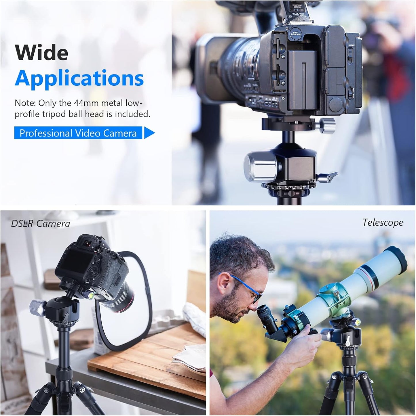Neewer 10100404 Low Profile 44mm Tripod Ball Head