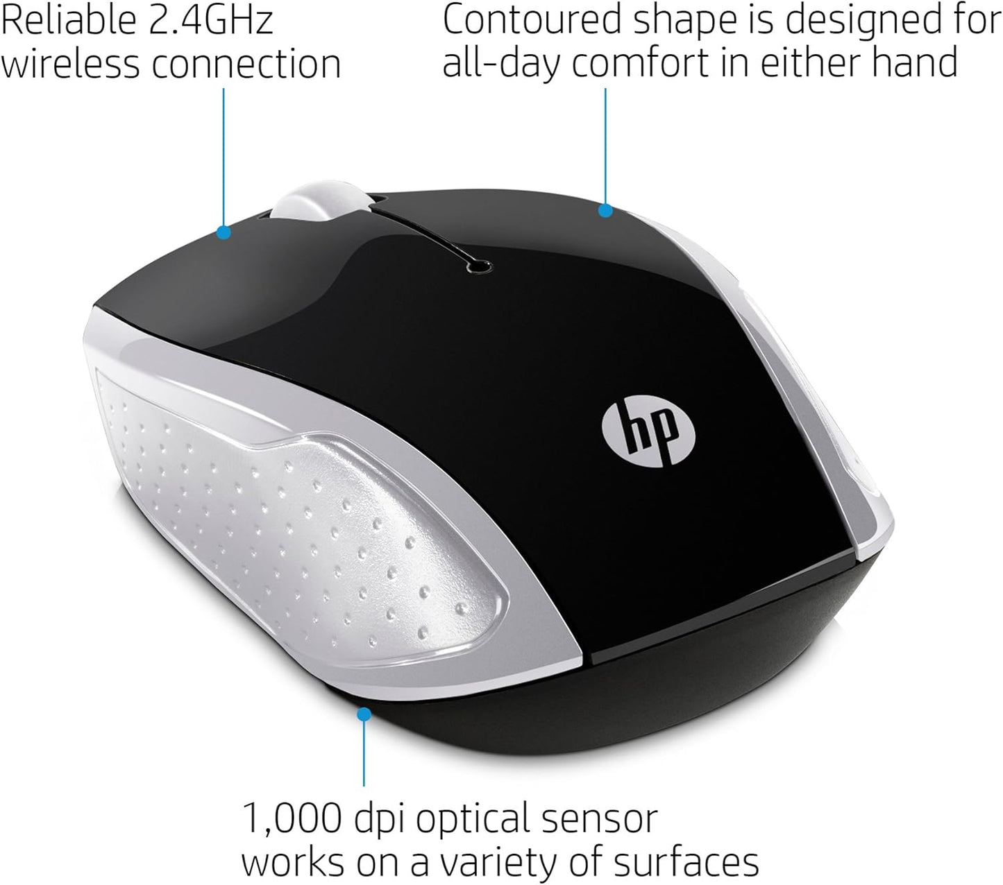 HP 2HU84AA Wireless Mouse 200 Black/Silver