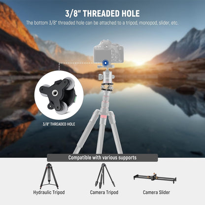 Neewer LP65 Tripod Head Leveling Base with Bubble Level