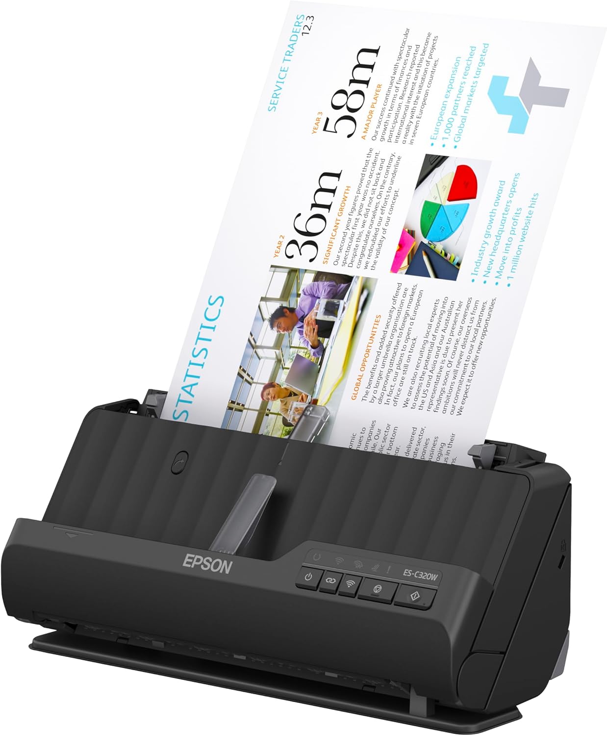 Epson B11B270201 WorkForce ES-C320W Wireless Document Scanner