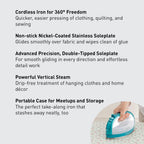 Panasonic NI-QL1000G Cordless Steam Iron Teal