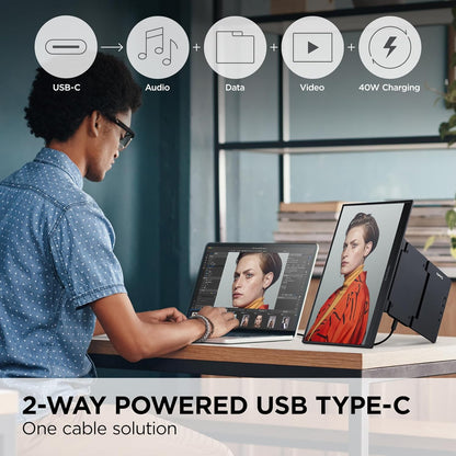 ViewSonic VP1656 15.6 Inch Portable Monitor IPS USB-C