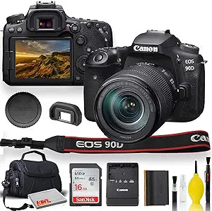 Canon EOS 90D DSLR 18-135mm Lens Bundle (Renewed)