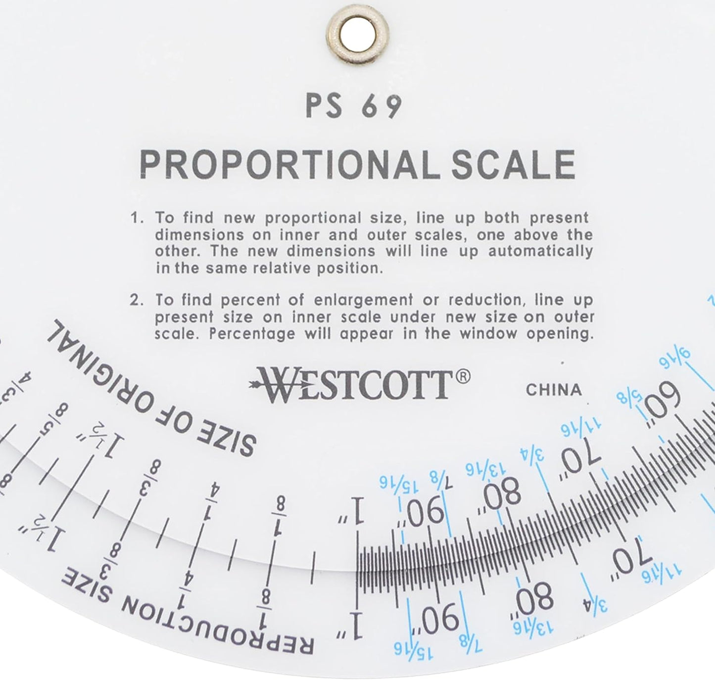 Westcott PS-69 5" Proportional Scale for Artists Designers