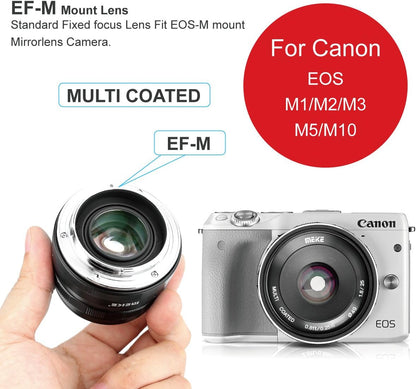 Meike 8595755157 25mm F1.8 Manual Lens for Canon EOS-M