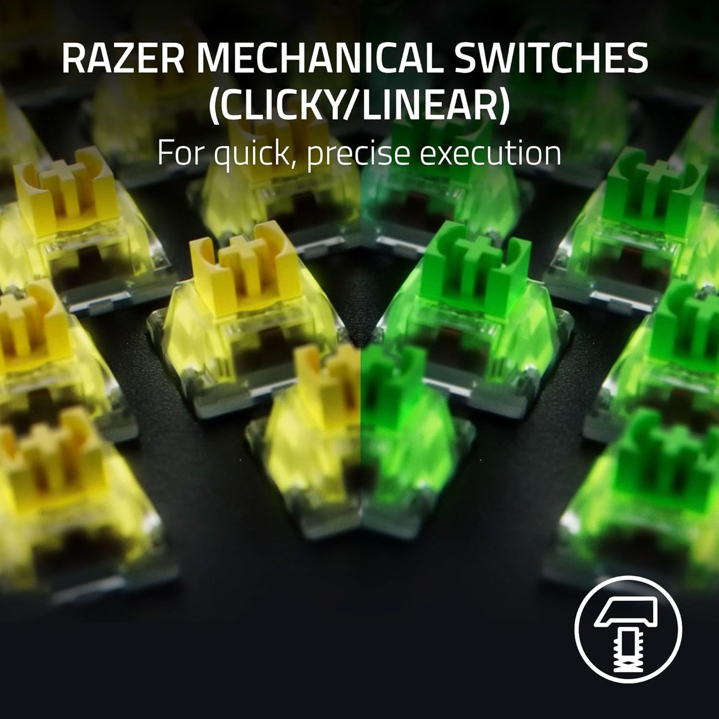 Razer Blackwidow V4 Mechanical Gaming Keyboard - Green Switches (Renewed)