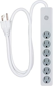 GE 14089 6-Outlet Surge Protector 3ft Cord