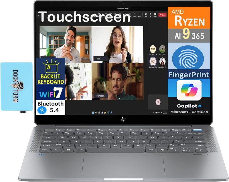 HP OmniBook Ultra Ryzen AI 9 Touchscreen Laptop — main product image
