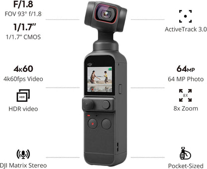 DJI dJI Pocket 2 Renewed Gimbal Stabilizer - 4K Camera 64MP