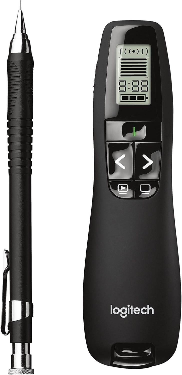 Logitech R800 Professional Wireless Presentation Remote Green Renewed