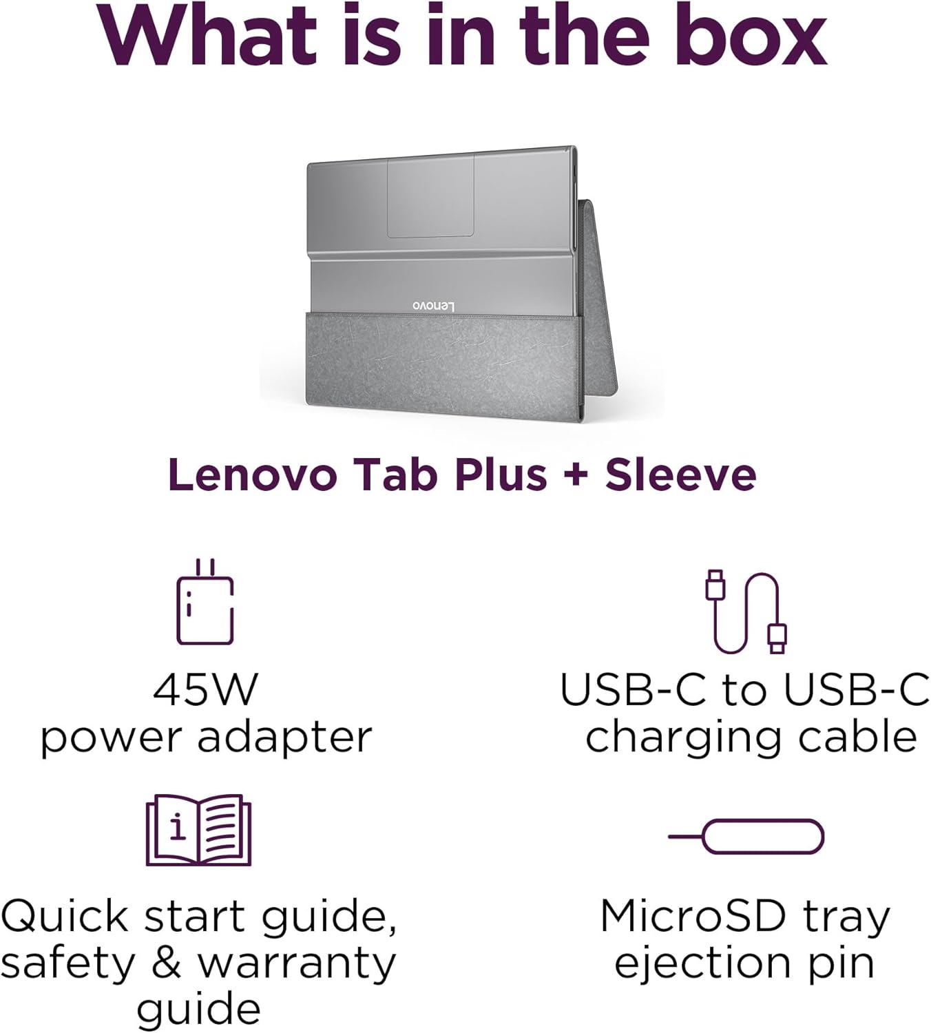 Lenovo ZADX0088US Tab Plus 11.5" 2K Tablet with Folio Case