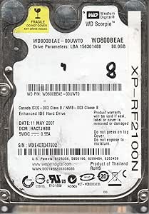 Western Digital WD800BEAE 80GB IDE Hard Drive