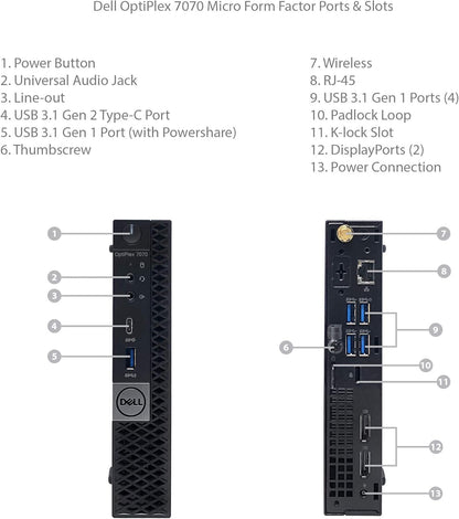 Dell Optiplex 7070 MFF i7-9700T 16GB 512GB SSD Win10 Pro