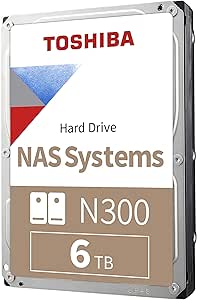 Toshiba HDWG160XZSTA N300 6TB NAS Internal HDD — main product image
