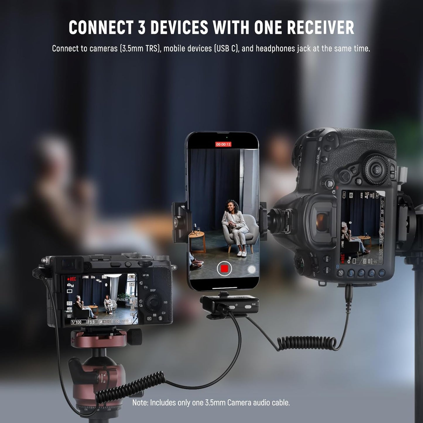 Neewer 21000052 CM28 Wireless Lavalier Microphone with Charging Case