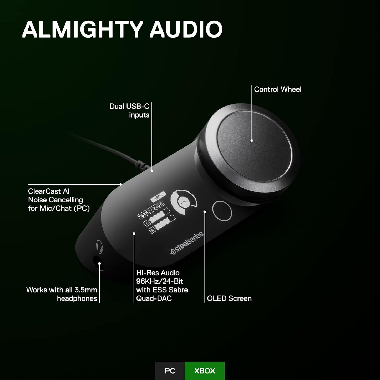 SteelSeries GameDAC Gen 2 Hi-Res Audio Amplifier