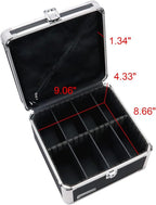 Vaultz VZ03993 Lockable Portable Safe Box, Black, 10x10x6.5 Inch
