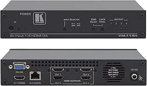 Kramer VM-114H 2X1 HDMI/DGKAT Switcher Amplifier