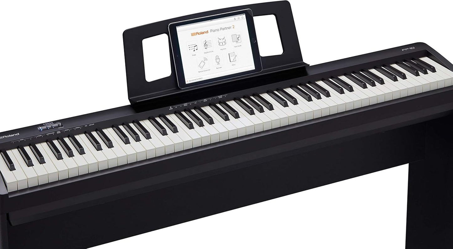 Roland FP-10 Digital Piano Bundle Stand Bench Lessons