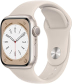 Apple MNUF3LL/A Watch Series 8 - 41mm, GPS, Starlight, Renewed