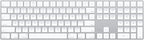 Apple MQ052LL/A Magic Keyboard with Numeric Keypad - US English (White)