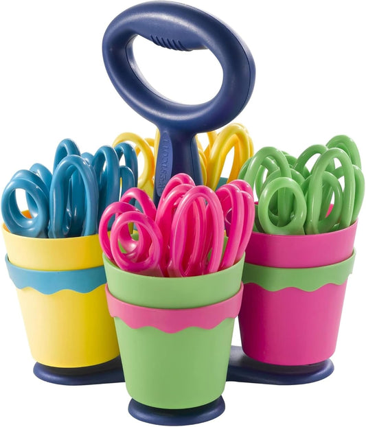 Westcott 14756 Kids' Safety Scissors and Caddy - 24 Pack